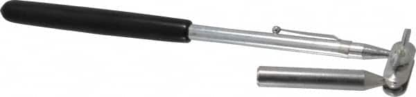 General - 8-3/4" Long Magnetic Retrieving Tool - 2 Lb Max Pull, 1/4" Head Diam, Nickel Plated Steel - Benchmark Tooling