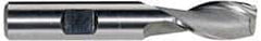 Hertel - 17/64", 9/16" LOC, 3/8" Shank Diam, 2-1/2" OAL, 2 Flute, High Speed Steel Square End Mill - Single End, Uncoated, Spiral Flute, 30° Helix, Centercutting, Right Hand Cut, Right Hand Flute - Benchmark Tooling