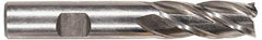 Hertel - 15/16", 1-7/8" LOC, 7/8" Shank Diam, 4-1/8" OAL, 4 Flute, High Speed Steel Square End Mill - Single End, Uncoated - Benchmark Tooling