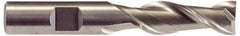 Hertel - 7/8", 1-7/8" LOC, 7/8" Shank Diam, 4-1/8" OAL, 2 Flute, High Speed Steel Square End Mill - Single End, Uncoated, Spiral Flute, 42° Helix, Centercutting, Right Hand Cut, Right Hand Flute - Benchmark Tooling