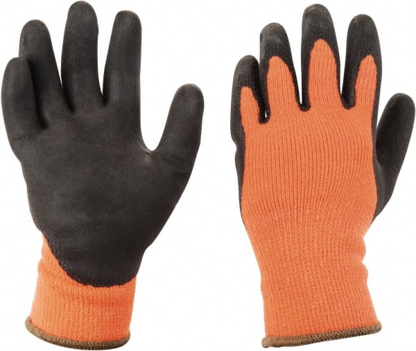 PRO-SAFE - Size M (8) Latex Coated Acrylic/Terry Cold Protection High Visibility Work Gloves - Benchmark Tooling
