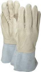 PRO-SAFE - Size L Unlined Pigskin Welding Glove - 30.5cm OAL, Gauntlet Cuff, Straight Thumb, For MIG/TIG - Benchmark Tooling