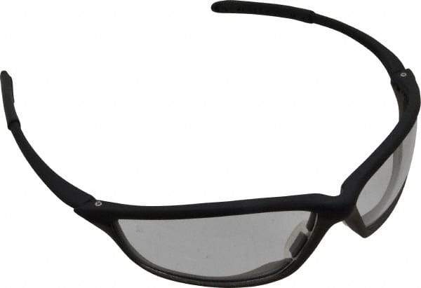 MCR Safety - Clear Lenses, Framed Safety Glasses - Anti-Fog, Scratch Resistant, Onyx/Graphite Gray Polycarbonate Frame, Size Universal, Wrap Around - Benchmark Tooling