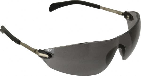 MCR Safety - Gray Lenses, Frameless Safety Glasses - Scratch Resistant, Size Universal, Wrap Around - Benchmark Tooling
