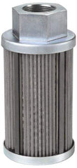 Parker - 30 Mesh, 135 LPM, 35 GPM, 3.53" Diam, Male/Female Magnetic Suction Strainer - 1-1/2 Port NPT, 7.39" Long - Benchmark Tooling