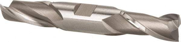 Hertel - 11/16", 1-5/16" LOC, 3/4" Shank Diam, 5" OAL, 2 Flute, High Speed Steel Square End Mill - Double End, Uncoated, Spiral Flute, 30° Helix, Centercutting, Right Hand Cut, Right Hand Flute - Benchmark Tooling