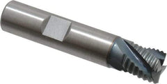 Hertel - 1/2" Diam, Coarse Pitch, 1/2" LOC, 4 Flute Cobalt Roughing Square End Mill - TiCN Finish, 2-1/2" OAL, 1/2" Shank Diam, Single End, Centercutting, 30° Helix - Benchmark Tooling