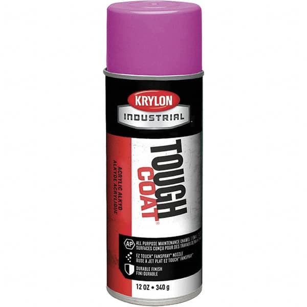 Krylon - OSHA Purple, 12 oz Net Fill, High Gloss, Enamel Spray Paint - 20 to 25 Sq Ft per Can, 16 oz Container, Use on Conduits, Ducts, Electrical Equipment, Machinery, Metal, Motors, Pipelines & Marking Areas, Railings, Steel Bars, Tool Boxes, Tools - Benchmark Tooling