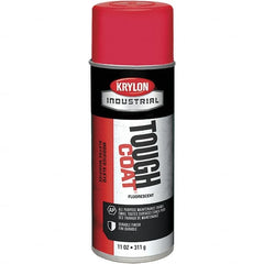Krylon - Red, Fluorescent, Aerosol Spray Paint - 15 to 20 Sq Ft per Can, 12 oz Container - Benchmark Tooling