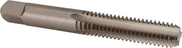 Cle-Line - 3/8-16 UNC 3B 4 Flute Bright Finish High Speed Steel Straight Flute Standard Hand Tap - Bottoming, Right Hand Thread, 2-15/16" OAL, 1-1/4" Thread Length, H3 Limit, Oversize - Exact Industrial Supply