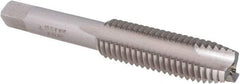 Cle-Line - 1/2-13 UNC, 3 Flute, Bright Finish, High Speed Steel Spiral Point Tap - Plug Chamfer, Right Hand Thread, 3-3/8" OAL, 1-21/32" Thread Length, 9.32mm Shank Diam, Series 0411 - Exact Industrial Supply
