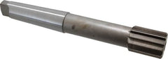 Interstate - 2" Diam, 1.498 to 1.5" Max Diam 5MT Morse Taper Shank, 2-1/4" Flute Length, Machine Expansion Reamer - Straight Flute, 14" OAL, Right Hand Cut, 12 Flutes, High Speed Steel, Bright Finish - Benchmark Tooling