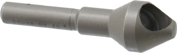 Weldon - 9/16" Head Diam, 1/4" Shank Diam, 60° High Speed Steel Countersink - Benchmark Tooling