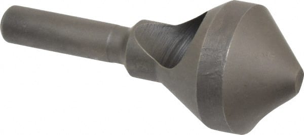 Weldon - 13/16" Head Diam, 1/4" Shank Diam, 90° High Speed Steel Countersink - Benchmark Tooling