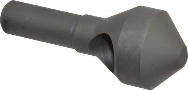 Weldon - 1-1/8" Head Diam, 1/2" Shank Diam, 90° High Speed Steel Countersink - Benchmark Tooling