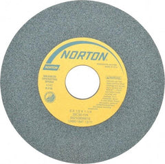 Norton - 6" Diam x 1-1/4" Hole x 1/2" Thick, I Hardness, 60 Grit Surface Grinding Wheel - Silicon Carbide, Type 1, Medium Grade, 4,140 Max RPM, Vitrified Bond, No Recess - Benchmark Tooling