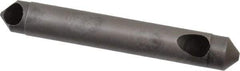 Weldon - 1/4" Shank Diam, 90° High Speed Steel Countersink - Bright Finish, 1-3/4" OAL, Double End, Straight Shank, Right Hand Cut - Benchmark Tooling