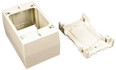 Wiremold - 4-3/4 Inch Long x 3 Inch Wide x 2-3/4 Inch High, Rectangular Raceway Box - Ivory, For Use with Wiremold 2300 Series Raceways - Benchmark Tooling