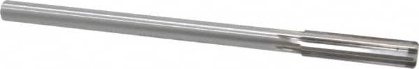 Made in USA - 0.4365" High Speed Steel 6 Flute Chucking Reamer - Straight Flute, 0.373" Straight Shank, 1-3/4" Flute Length, 7" OAL - Benchmark Tooling