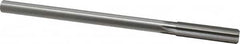 Made in USA - 1/2" High Speed Steel 6 Flute Chucking Reamer - Straight Flute, 0.4355" Straight Shank, 2" Flute Length, 8" OAL - Benchmark Tooling