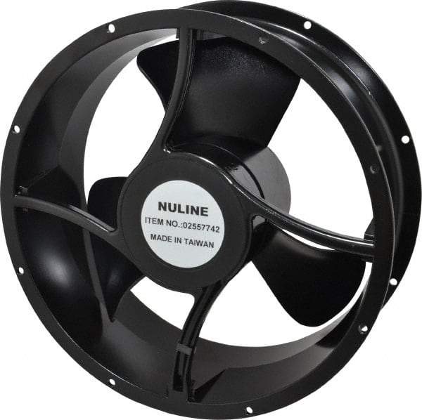 Value Collection - 115 Volts, AC, 550 CFM, Round Tube Axial Fan - 0.38 Amp Rating, 1,400 to 1,650 RPM, 10" High x 10" Wide x 3-1/2" Deep - Benchmark Tooling