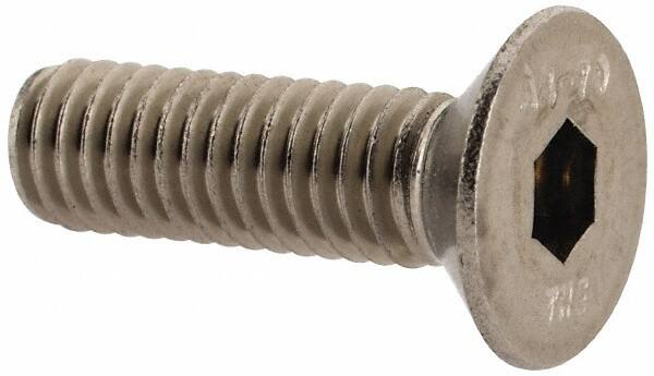 Value Collection - M6x1.00 Metric Coarse Hex Socket Drive, 90° Flat Screw - Grade 316 & Austenitic A4 Stainless Steel, Partially Threaded, 20mm OAL - Benchmark Tooling