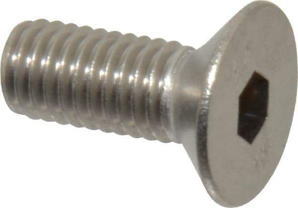 Value Collection - M8x1.25 Metric Coarse Hex Socket Drive, 90° Flat Screw - Grade 316 & Austenitic A4 Stainless Steel, Fully Threaded, 20mm OAL - Benchmark Tooling