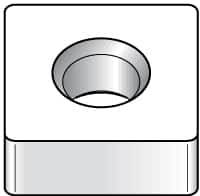 Kennametal - SNGA433 T0420 Grade KY4400 Ceramic Turning Insert - TiN Finish, 90° Square, 1/2" Inscr Circle, 3/16" Thick, 3/64" Corner Radius - Benchmark Tooling