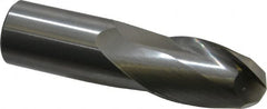 OSG - 1" Diam, 1-1/2" LOC, 2 Flute Solid Carbide Ball End Mill - Uncoated, Single End, 4" OAL, 1" Shank Diam, Spiral Flute - Benchmark Tooling