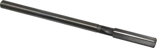 Interstate - 0.4355" High Speed Steel Chucking Reamer - Straight Flute, 0.373" Straight Shank, 1-3/4" Flute Length, 7" OAL - Benchmark Tooling