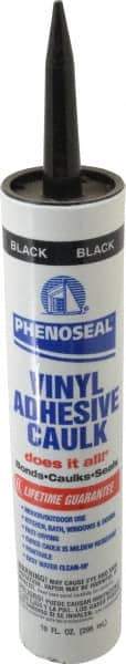 DAP - 10.01 oz Cartridge Black Acrylic & Latex Caulk - 180°F Max Operating Temp, 30 min Tack Free Dry Time - Benchmark Tooling