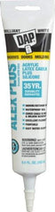 DAP - 5.5 oz Tube White Acrylic & Latex Caulk - -20 to 180°F Operating Temp, 30 min Tack Free Dry Time - Benchmark Tooling