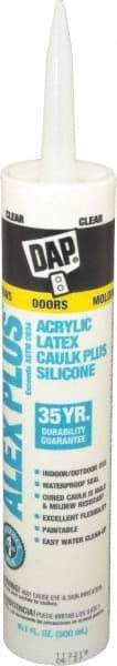 DAP - 10.1 oz Tube Clear Acrylic & Latex Caulk - -30 to 180°F Operating Temp, 30 min Tack Free Dry Time, 24 hr Full Cure Time - Benchmark Tooling