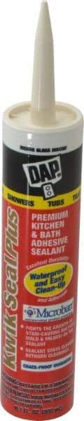 DAP - 10.1 oz Cartridge Off-White Acrylic & Latex Caulk - -30 to 180°F Operating Temp, 30 min Tack Free Dry Time - Benchmark Tooling