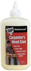 DAP - 16 oz Bottle Yellow Wood Glue - 5 to 7 min Working Time, 72 hr Full Cure Time, Bonds to Cardboard, Fabric, Leather, Particle Board & Wood - Benchmark Tooling