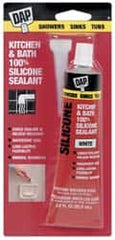 DAP - 2.8 oz Tube White RTV Silicone Joint Sealant - -40 to 400°F Operating Temp, 10 to 25 min Tack Free Dry Time, 24 hr Full Cure Time - Benchmark Tooling