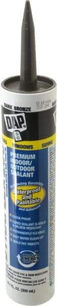 DAP - 10.1 oz Cartridge Bronze (Color) Acrylic & Latex Caulk - -30 to 180°F Operating Temp, 30 min Tack Free Dry Time - Benchmark Tooling