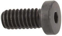 Made in USA - #8-32 UNC Hex Socket Drive, Low Socket Cap Screw - Grade 4037 Alloy Steel, Black Oxide Finish, Fully Threaded, 3/8" Length Under Head - Benchmark Tooling
