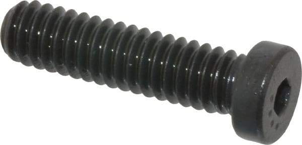 Made in USA - 1/4-20 UNC Hex Socket Drive, Low Socket Cap Screw - Grade 4037 Alloy Steel, Black Oxide Finish, Fully Threaded, 1" Length Under Head - Benchmark Tooling