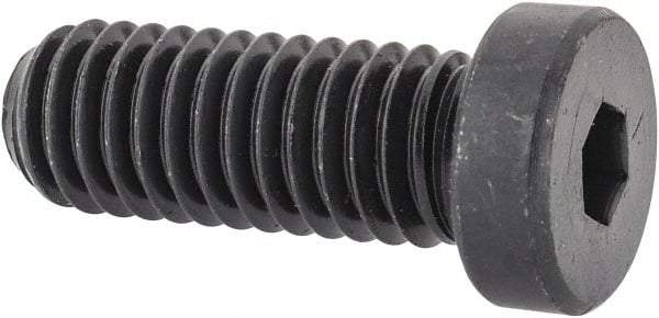 Made in USA - 3/8-16 UNC Hex Socket Drive, Low Socket Cap Screw - Grade 4037 Alloy Steel, Black Oxide Finish, Fully Threaded, 1" Length Under Head - Benchmark Tooling