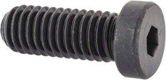 Made in USA - 3/8-16 UNC Hex Socket Drive, Low Socket Cap Screw - Grade 4037 Alloy Steel, Black Oxide Finish, Fully Threaded, 1" Length Under Head - Benchmark Tooling