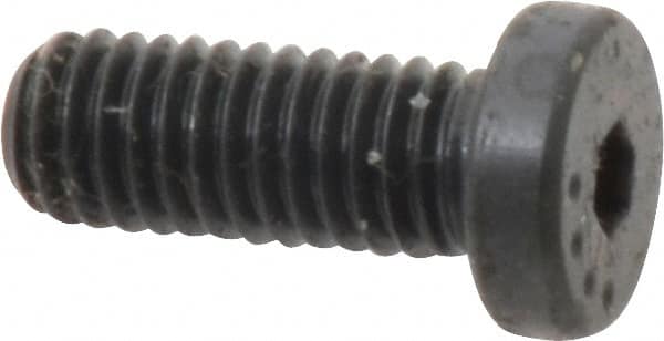 Made in USA - #10-32 UNF Hex Socket Drive, Low Socket Cap Screw - Grade 4037 Alloy Steel, Black Oxide Finish, Fully Threaded, 1/2" Length Under Head - Benchmark Tooling