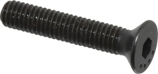 Made in USA - M3x0.50 Metric Coarse Hex Socket Drive, 90° Flat Head Socket Cap Screw - Grade 10.9 Alloy Steel, Black Oxide Finish, Fully Threaded, 16mm Length Under Head - Benchmark Tooling