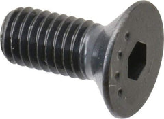 Made in USA - M5x0.80 Metric Coarse Hex Socket Drive, 90° Flat Head Socket Cap Screw - Grade 10.9 Alloy Steel, Black Oxide Finish, Fully Threaded, 12mm Length Under Head - Benchmark Tooling
