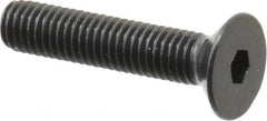 Made in USA - M5x0.80 Metric Coarse Hex Socket Drive, 90° Flat Head Socket Cap Screw - Grade 10.9 Alloy Steel, Black Oxide Finish, Fully Threaded, 25mm Length Under Head - Benchmark Tooling