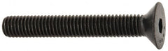 Made in USA - M5x0.80 Metric Coarse Hex Socket Drive, 90° Flat Head Socket Cap Screw - Grade 10.9 Alloy Steel, Black Oxide Finish, Fully Threaded, 35mm Length Under Head - Benchmark Tooling