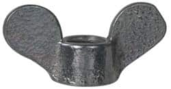 Made in USA - 1/4-20 UNC, Uncoated, Iron Standard Wing Nut - Grade 32510, 1-1/4" Wing Span, 5/8" Wing Span, 7/16" Base Diam - Benchmark Tooling