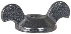 Value Collection - 1/4-20 UNC, Uncoated, Steel Standard Wing Nut - Grade 1015-1025, 1-1/2" Wing Span, 0.56" Wing Span, 7/8" Base Diam - Benchmark Tooling