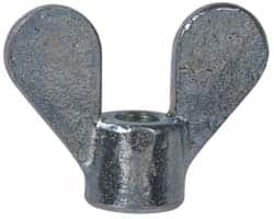 Value Collection - 5/16-18 UNC, Uncoated, Steel Standard Wing Nut - Grade 1015-1025, 1.88" Wing Span, 1-3/8" Wing Span, 11/16" Base Diam - Benchmark Tooling