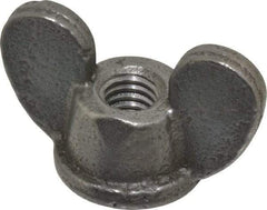 Value Collection - 3/8-16 UNC, Uncoated, Steel Standard Wing Nut - Grade 1015-1025, 1-5/8" Wing Span, 1" Wing Span, 7/8" Base Diam - Benchmark Tooling